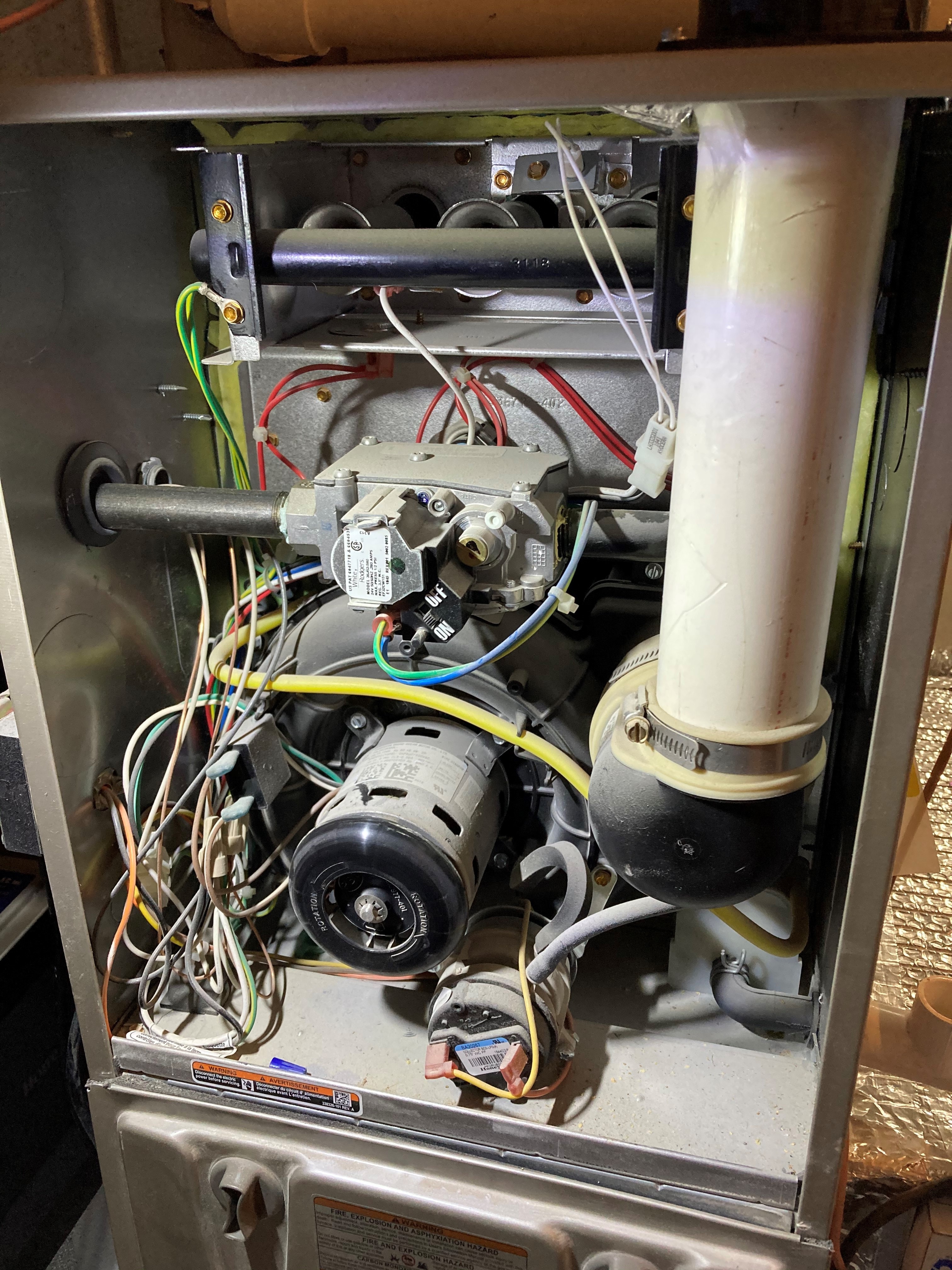 Furnace before professional cleaning